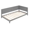 Twin Size Wood Daybed/Sofa Bed; Gray