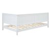 Twin Size Wood Daybed/Sofa Bed; White