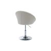 Hengming Round Tufted Back Chair Living Room Chair Contemporary Height Adjustable Vanity Chair 360Â¬âˆž Swivel Accent Chair Modern Look; White