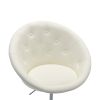 Hengming Round Tufted Back Chair Living Room Chair Contemporary Height Adjustable Vanity Chair 360Â¬âˆž Swivel Accent Chair Modern Look; White