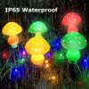 Solar Mushroom Light; Multi-Color Changing LED Outdoor Flowers Garden Courtyard Yard Patio Outside Christmas Holiday Decor; LED Lights
