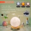 1pc Rotating Moon Atmosphere Night Light; Sleeping Light For Bedroom; Planet Lamp