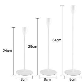 5 Head Luxury Metal Candle Holders Exquisite Candlestick Candle Stand Wedding Table Centerpieces Christmas Home Party Decoration (Ships From: CN, Color: 3pcs White 1 head)