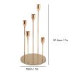 5 Head Luxury Metal Candle Holders Exquisite Candlestick Candle Stand Wedding Table Centerpieces Christmas Home Party Decoration