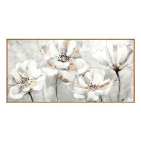 100% Hand Painted Abstract Flower Art Oil Painting On Canvas Wall Art Frameless Picture Decoration For Live Room Home Decor Gift (size: 50x100cm)