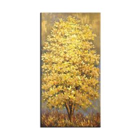 Palette Knife Money Tree 100% Hand Painted Modern Abstract Oil Painting on Canvas Wall Art for Living Room Home Decor No Frame (size: 100x150cm)