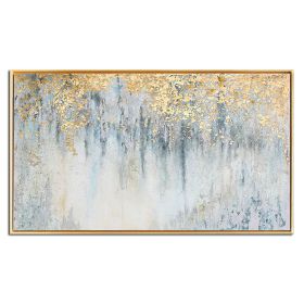 Top Selling Handmade Abstract Oil Painting Wall Art Modern Minimalist Bright Color Gold Foil Picture Canvas Home Decor For Living Room Bedroom No Fram (size: 40x80cm)