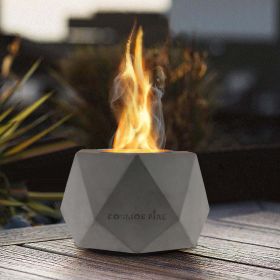 Tabletop Conrete Fire Pit (size: Polyhedron)