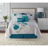 7-Piece Comforter Set; Full/Queen; Shams; 3 Dec Pillows and Bed Skirt