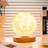 1pc Rotating Moon Atmosphere Night Light; Sleeping Light For Bedroom; Planet Lamp