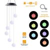 GANGES SA Solar Color-Changing Wind Chime Hanging Light; Led Wind Chime Light With Hanging Chestnut Balls; Festive Decoration