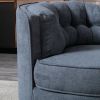 33&rdquo; Wide Swivel Barrel Chair Comfy Tufted Back Accent Round Barrel Chair Leisure Chair for Living Room; Bedroom; Hotel