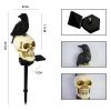 Solar Ground Plug Lights Crow Skull Floor Lamp For Halloween