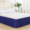 Plain Pleated Elastic Ruffle Bed Skirt Bed Sheet