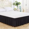 Plain Pleated Elastic Ruffle Bed Skirt Bed Sheet