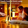 Thinker Lamp Collection; Bedside Touch Control Table Lamp Cordless Led Nightstand Desk Lamp Creative Golden Man with Dimmable Brightness for Living Ro