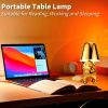 Thinker Lamp Collection; Bedside Touch Control Table Lamp Cordless Led Nightstand Desk Lamp Creative Golden Man with Dimmable Brightness for Living Ro