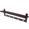 Bamboo Coat Hook Shelf Wall