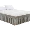 Plain Pleated Elastic Ruffle Bed Skirt Bed Sheet