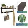 Bamboo Coat Hook Shelf Wall